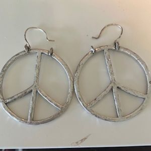 Lucky Brand Peace Sign Earrings